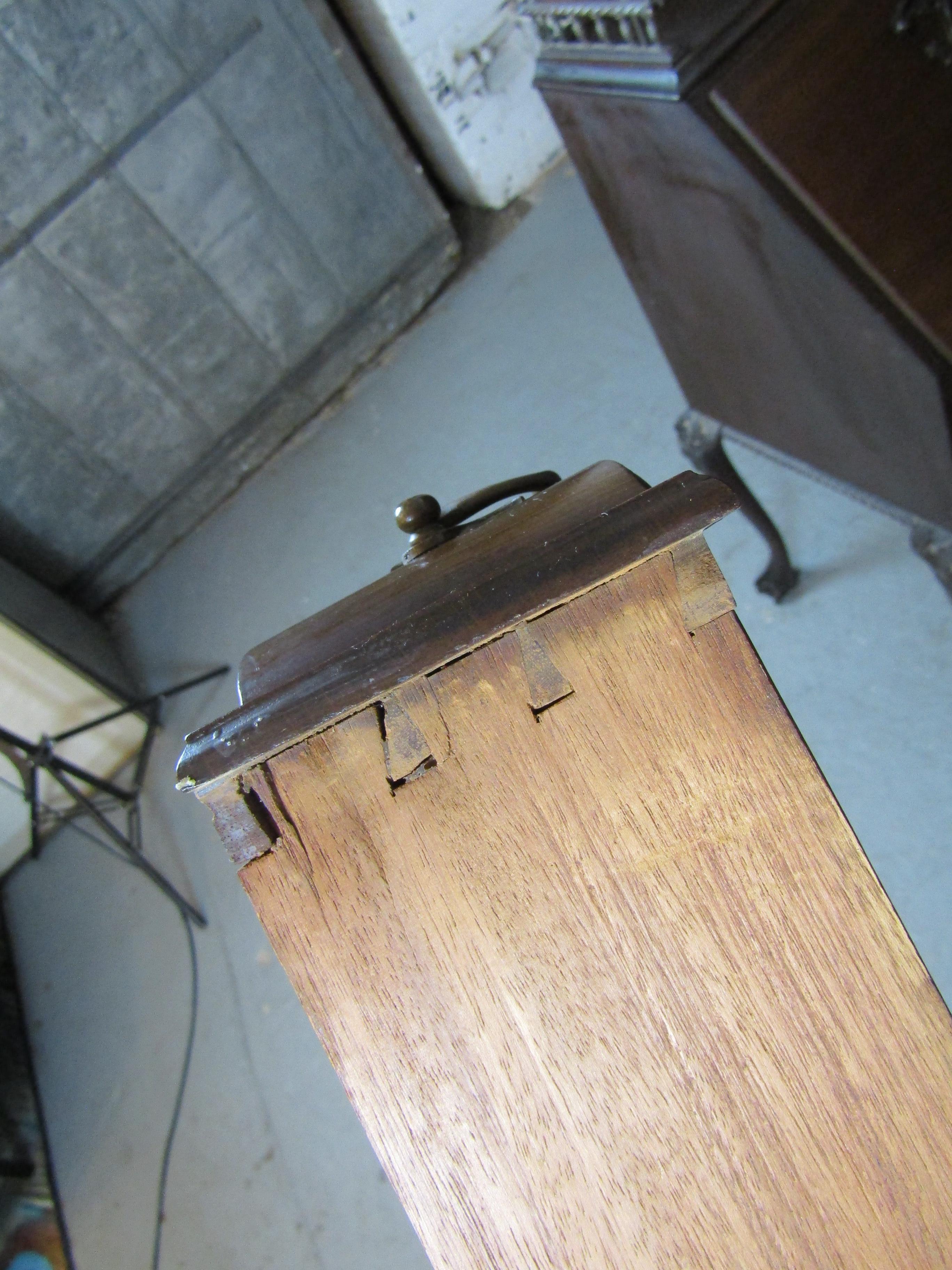 Antique Victorian Chippendale Mahogany Secretary Desk For Sale 9