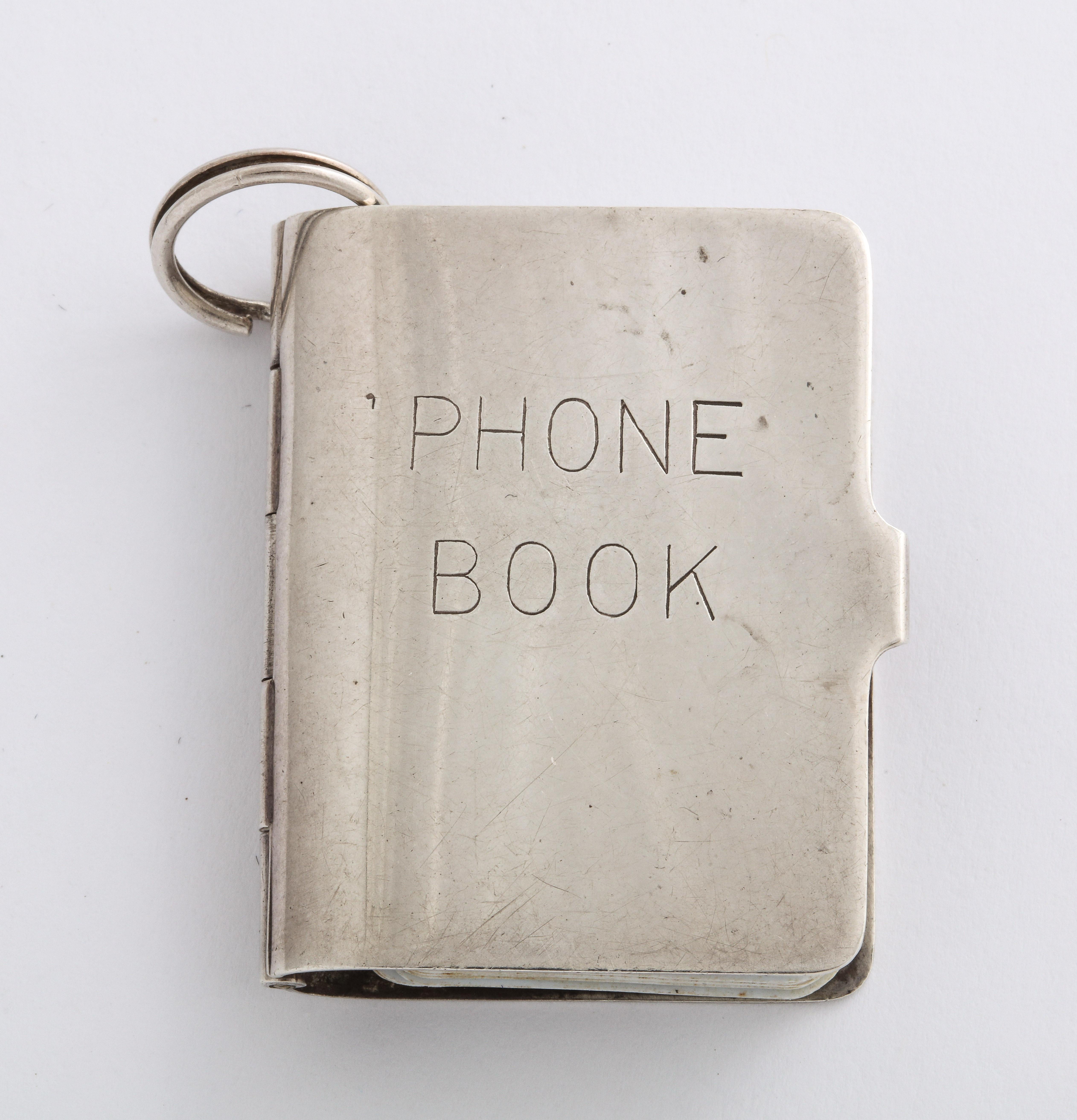 Vintage Bold Silver Bracelet with Phone Book  2