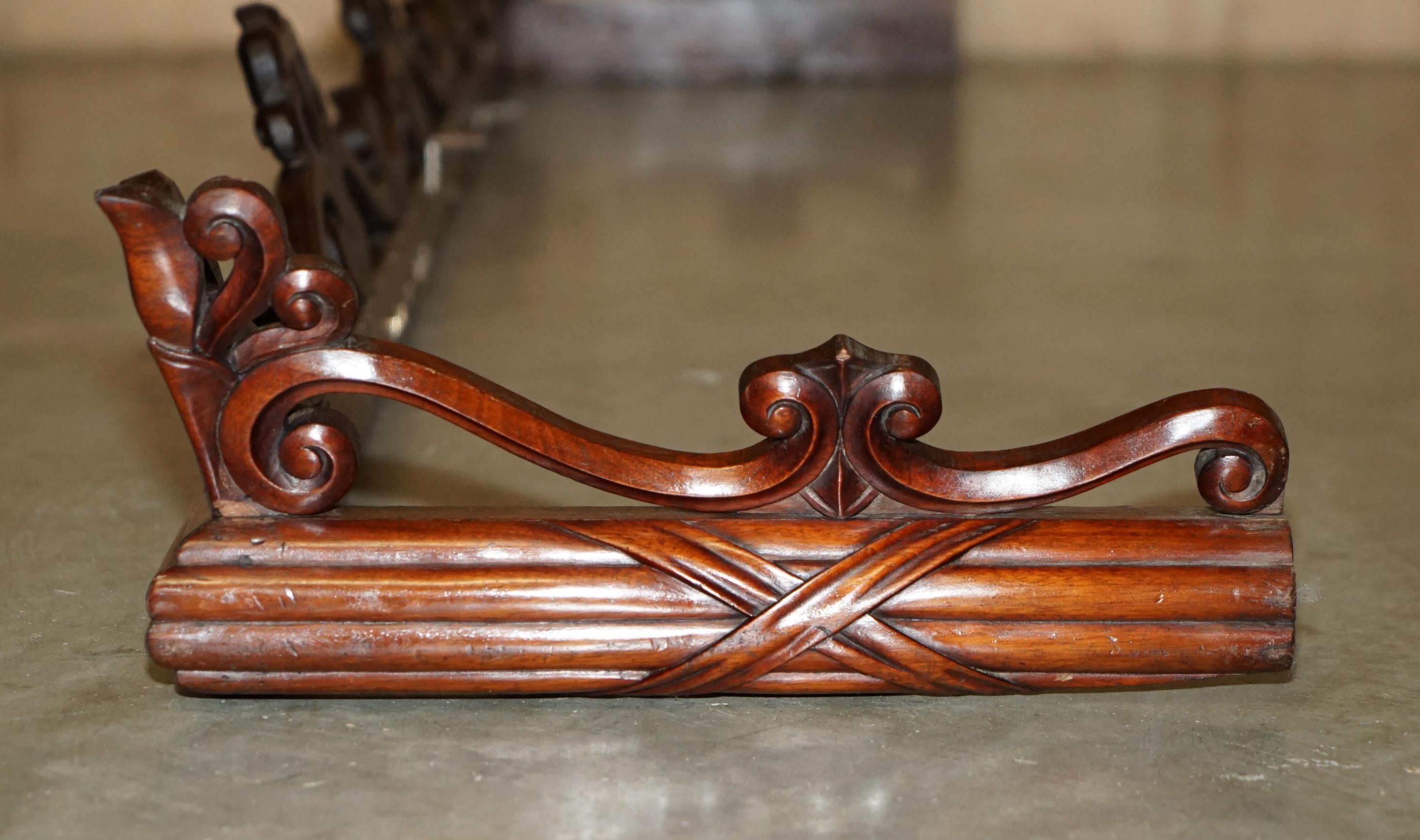 ANTIQUE VICTORiAN CIRCA 1860 HAND CARVED CURTAIN WINDOW PELMET SUPER DECORATIVE For Sale 1