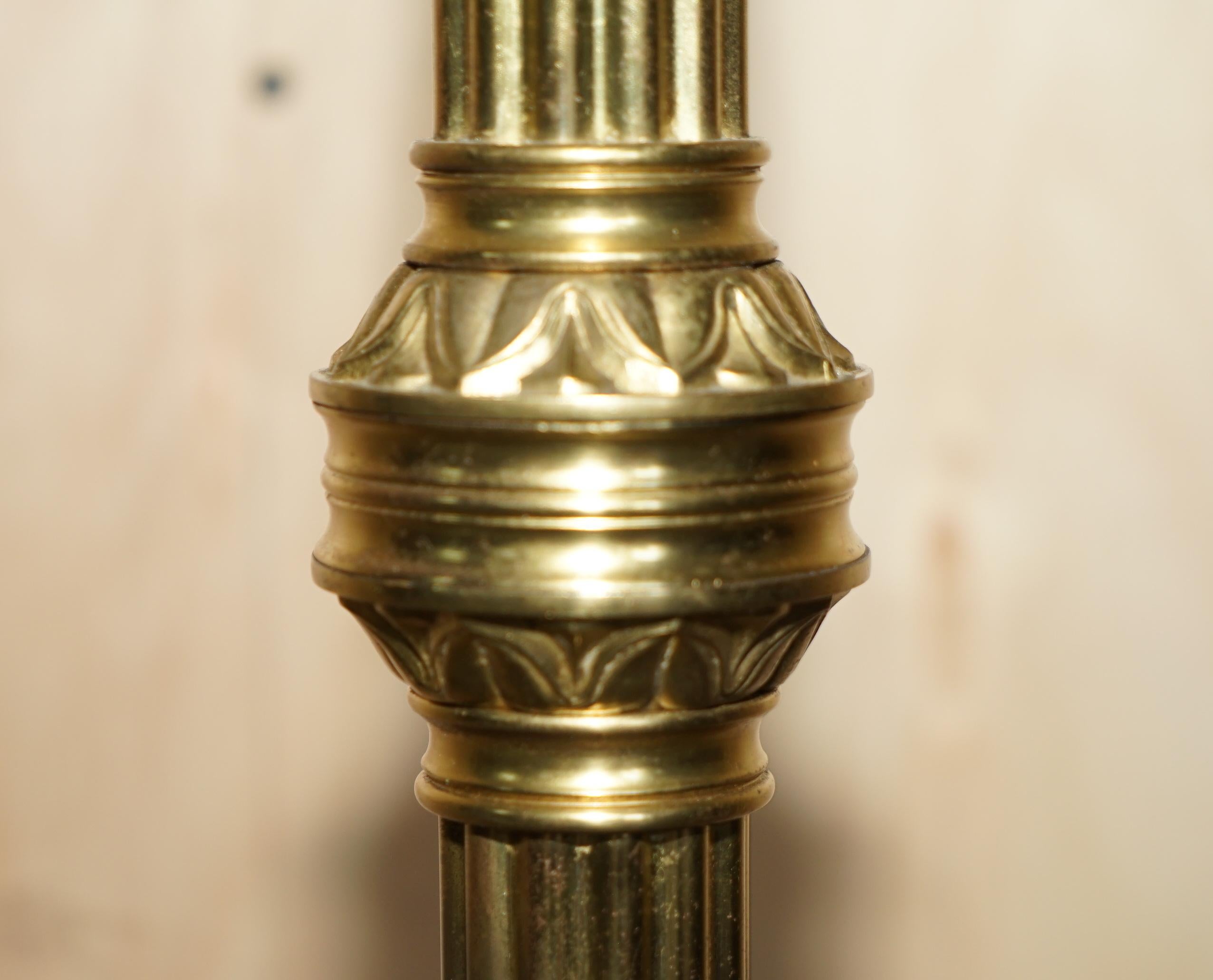 Antique Victorian circa 1900 Brass Marble Base Coat Hat and Scarf Stand ...