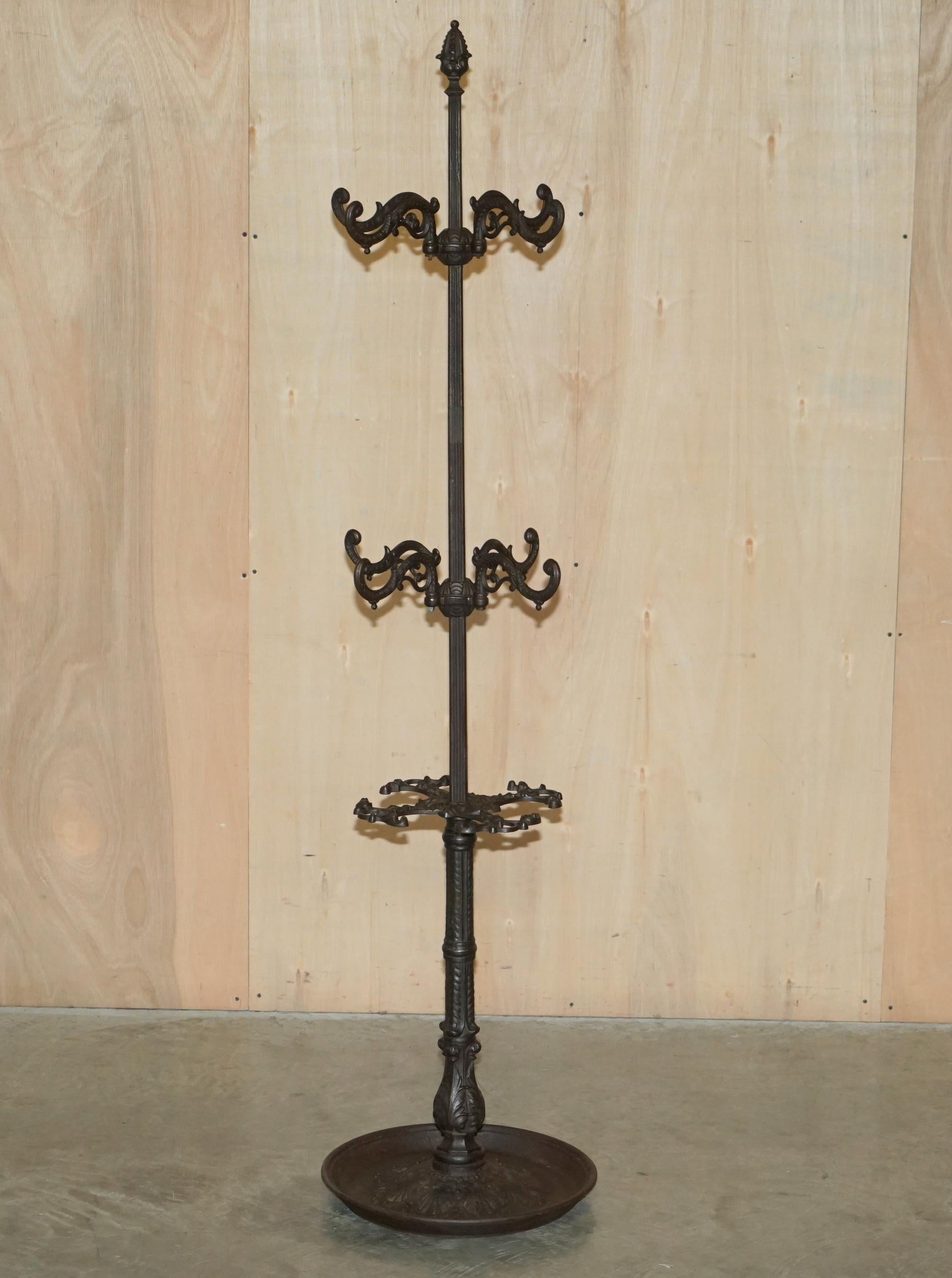 We are delighted to offer for sale this stunning original circa 1880-1900 Cast Iron, hat, glove, umbrella, and coat stand

This is a bit of a unicorn in the world of coat stands, it’s a very classically English style, I've not seen one free