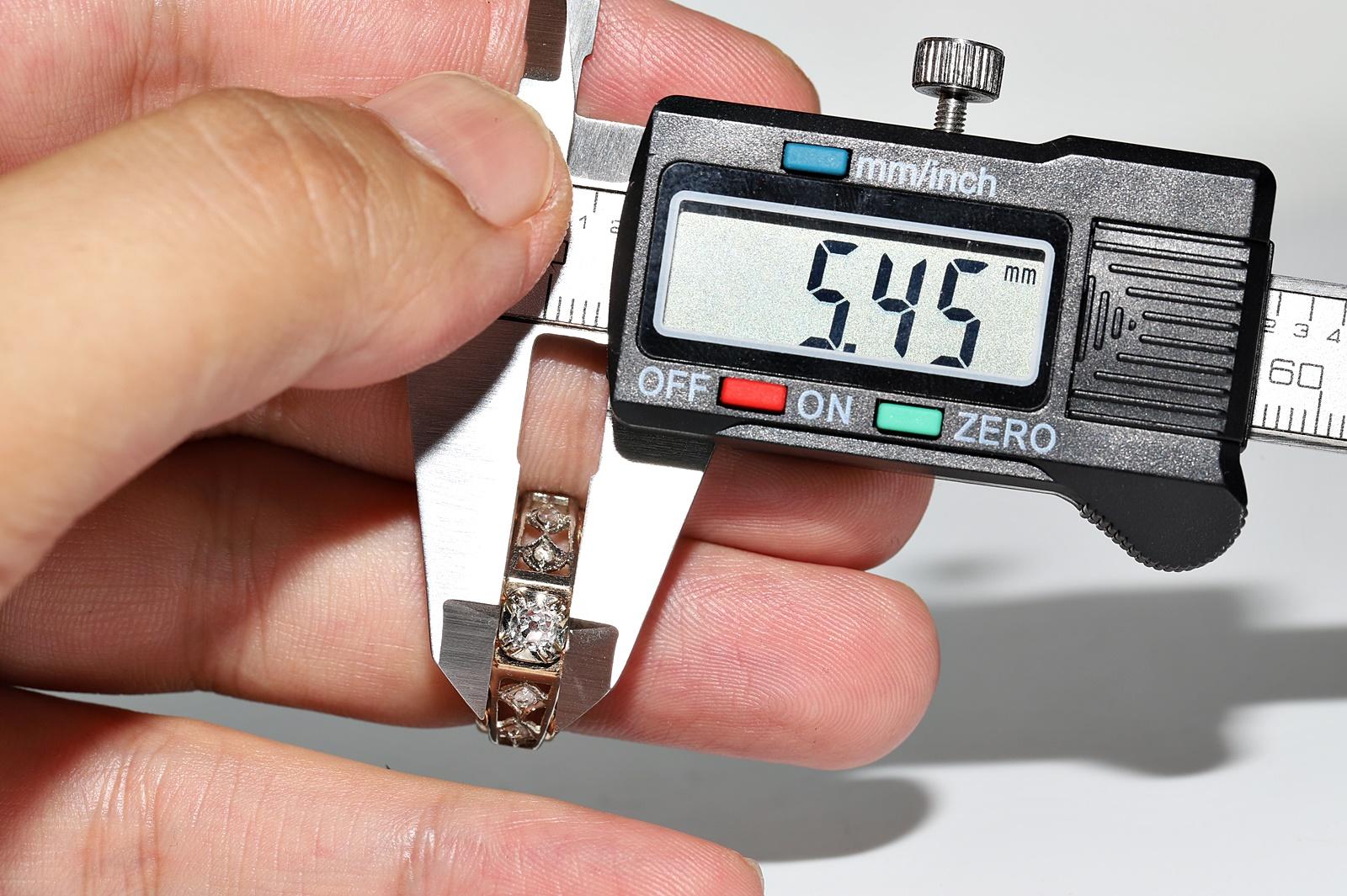 Anello antico vittoriano CIRCA 1900 in oro 18k con diamante naturale decorato e sorprendente in vendita 6