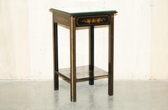 Antique Edwardian circa 1910 Chinese Chinoiserie Lacquered Side End Lamp Table