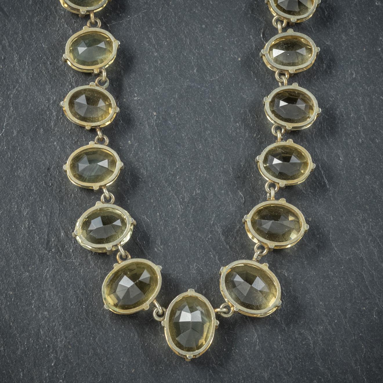 antique citrine necklace