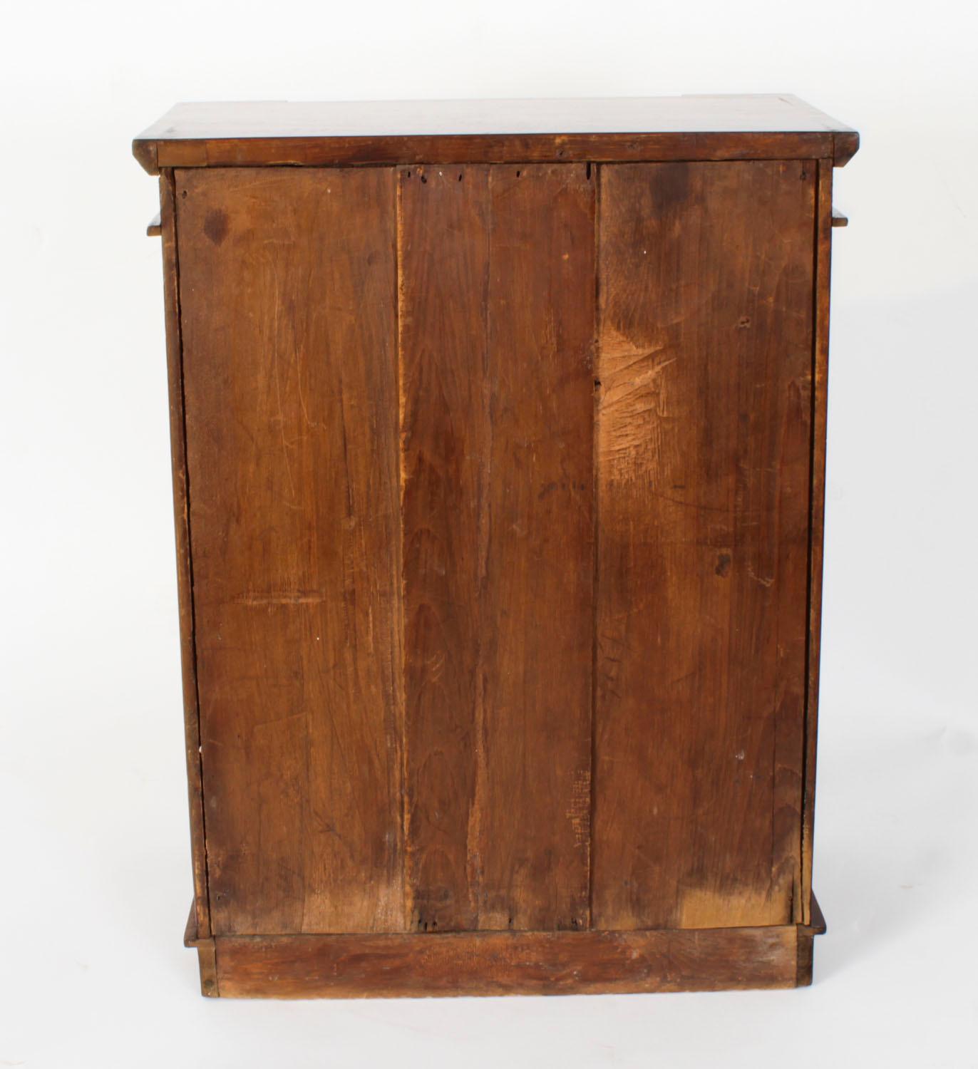 Antique Victorian Collectors Cabinet Wellington Chest 19th Century 8
