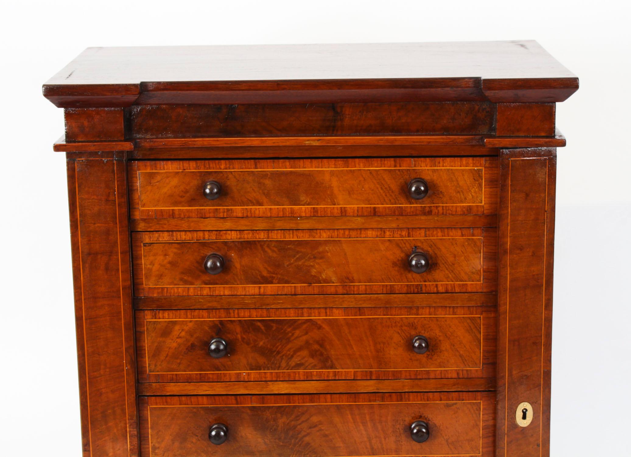 Antique Victorian Collectors Cabinet Wellington Chest 19th Century In Good Condition In London, GB