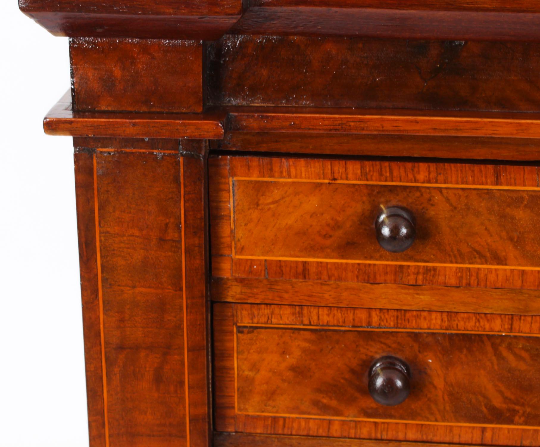 Antique Victorian Collectors Cabinet Wellington Chest 19th Century 1
