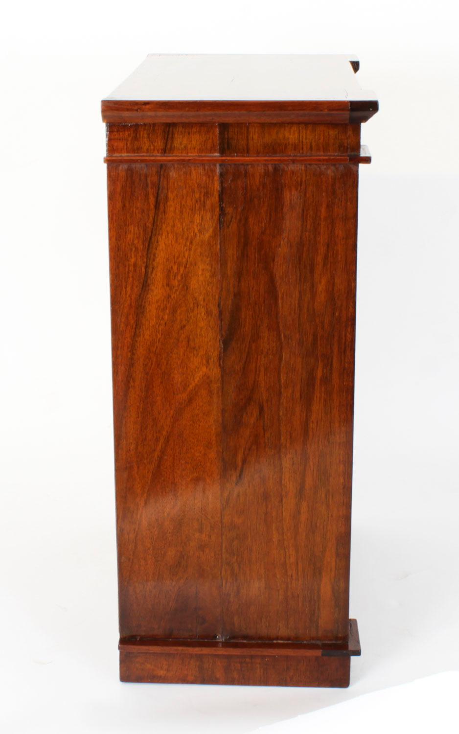 Antique Victorian Collectors Cabinet Wellington Chest 19th Century 3