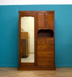 Antique Victorian Compactum Combination Wardrobe, 1890s