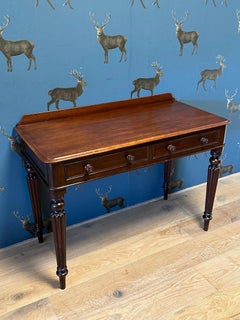 Antique Victorian console table / writing desk with 2 drawers.