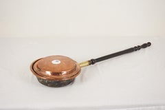 Antique Victorian Copper Bed Warmer, Bed Pan, Scotland 1880, H1088