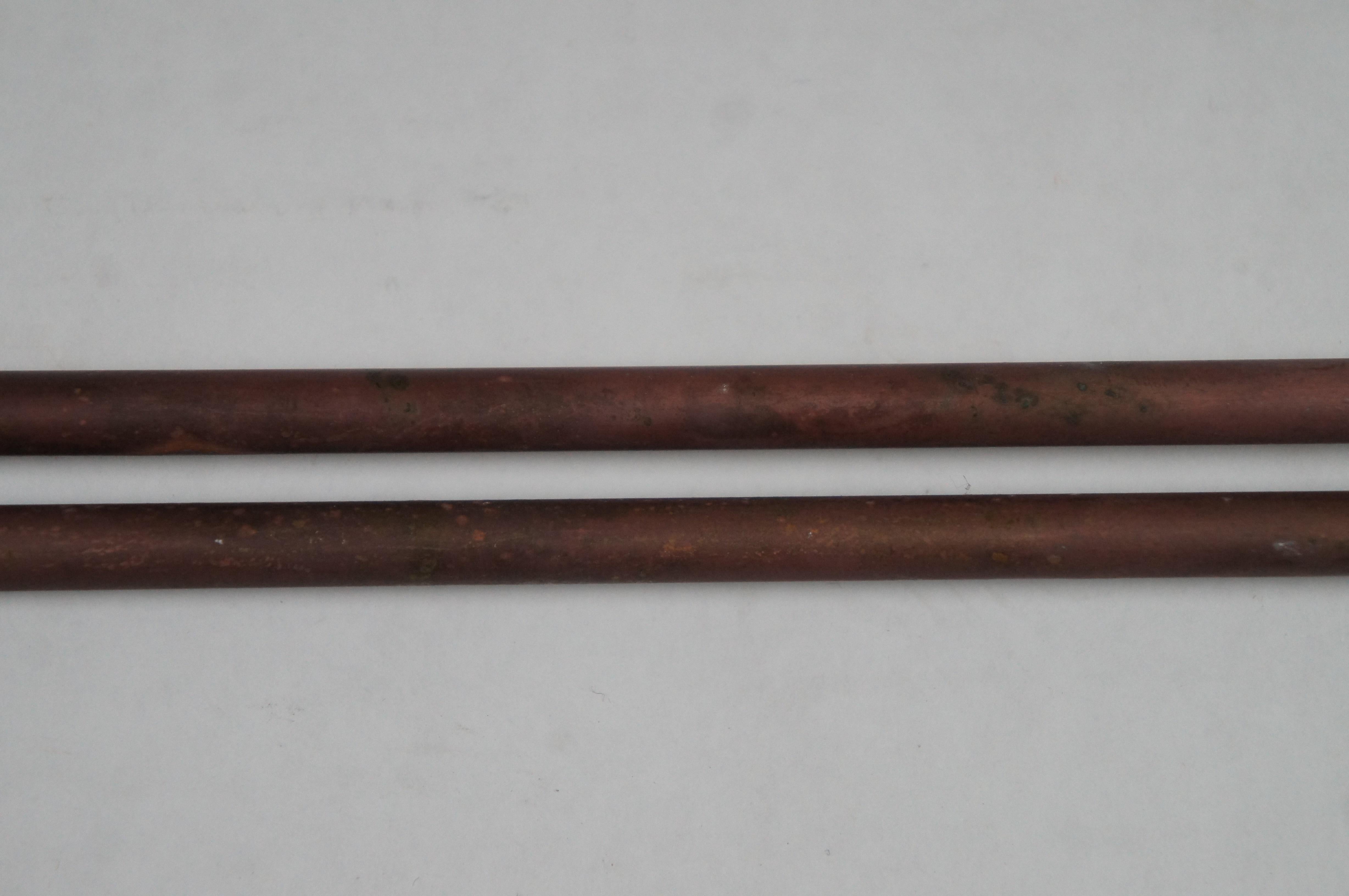 Antiker viktorianischer Kupfer-Messing-Barstecker mit 2 Armen und Trockenständer mit Swing-Barstecker, 16