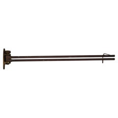 Used Victorian Copper Brass 2 Arm Drying Rack Towel Swing Bar Rod Holder 16"