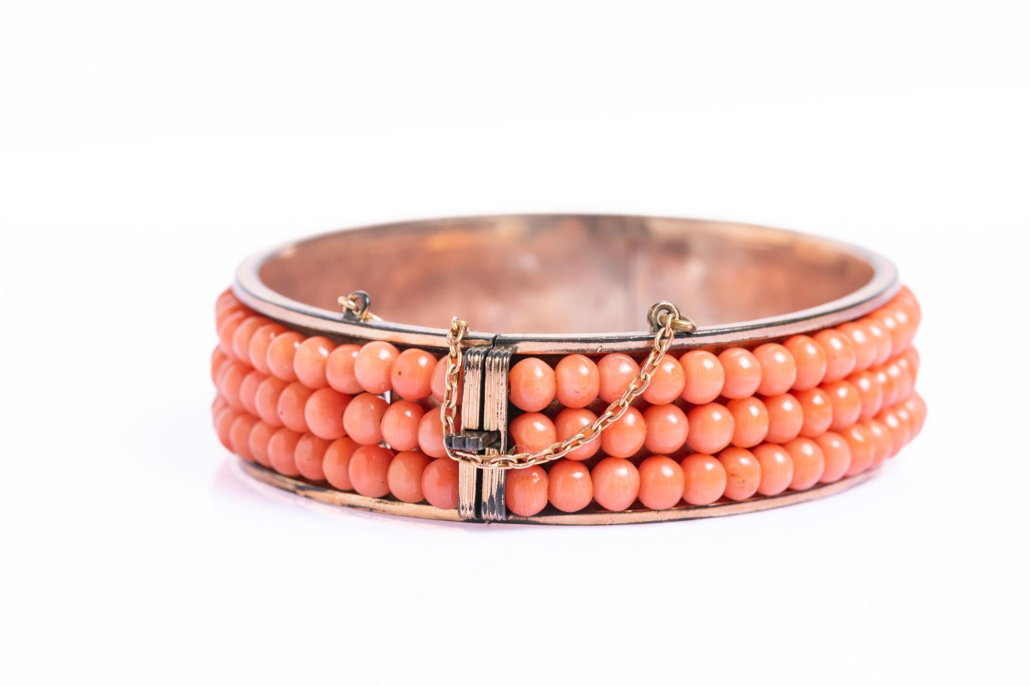 Victorien Antique bracelet victorien en corail en vente