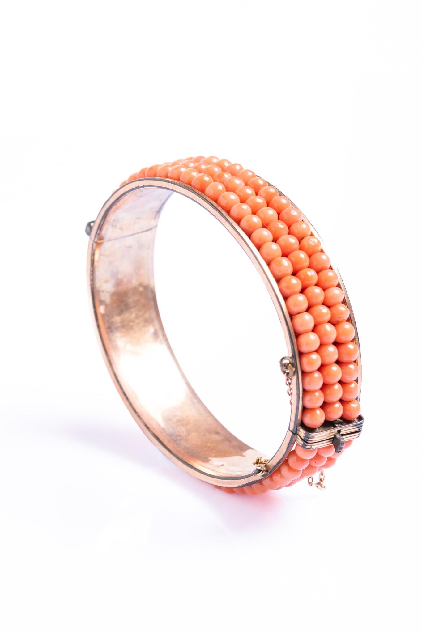 Antique bracelet victorien en corail en vente 1