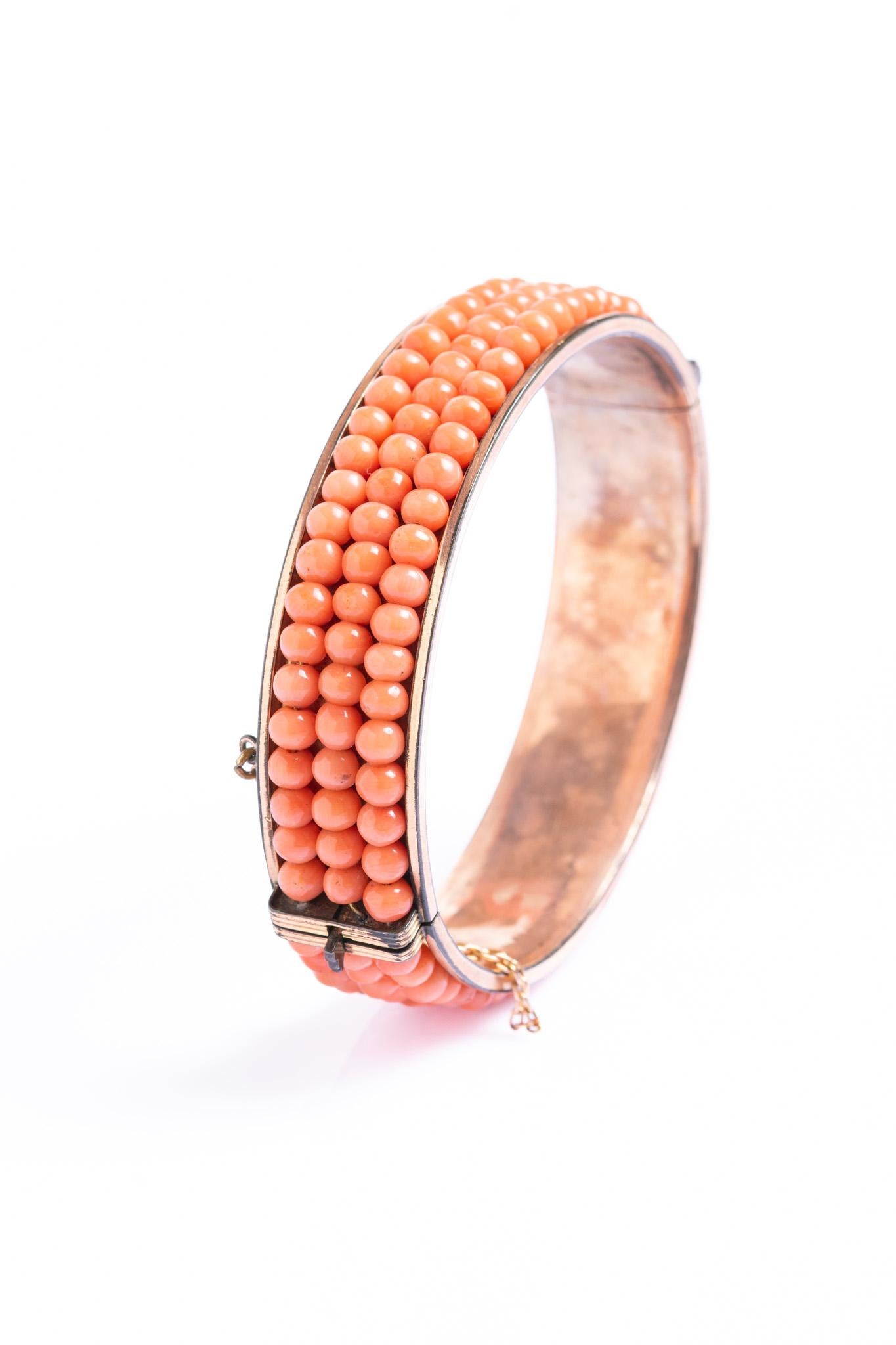Antique bracelet victorien en corail en vente 2