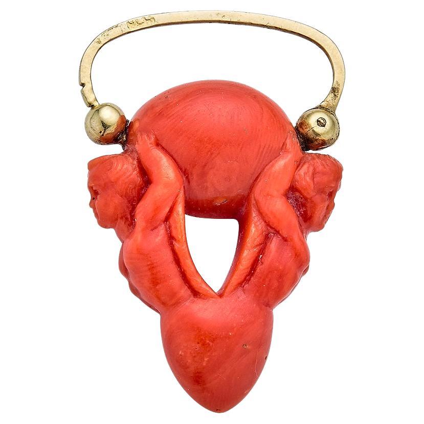 Antique Victorian Coral Padlock For Sale