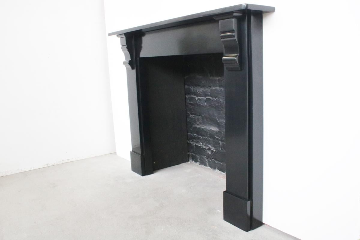 English Antique Victorian Corbeled Slate Surround