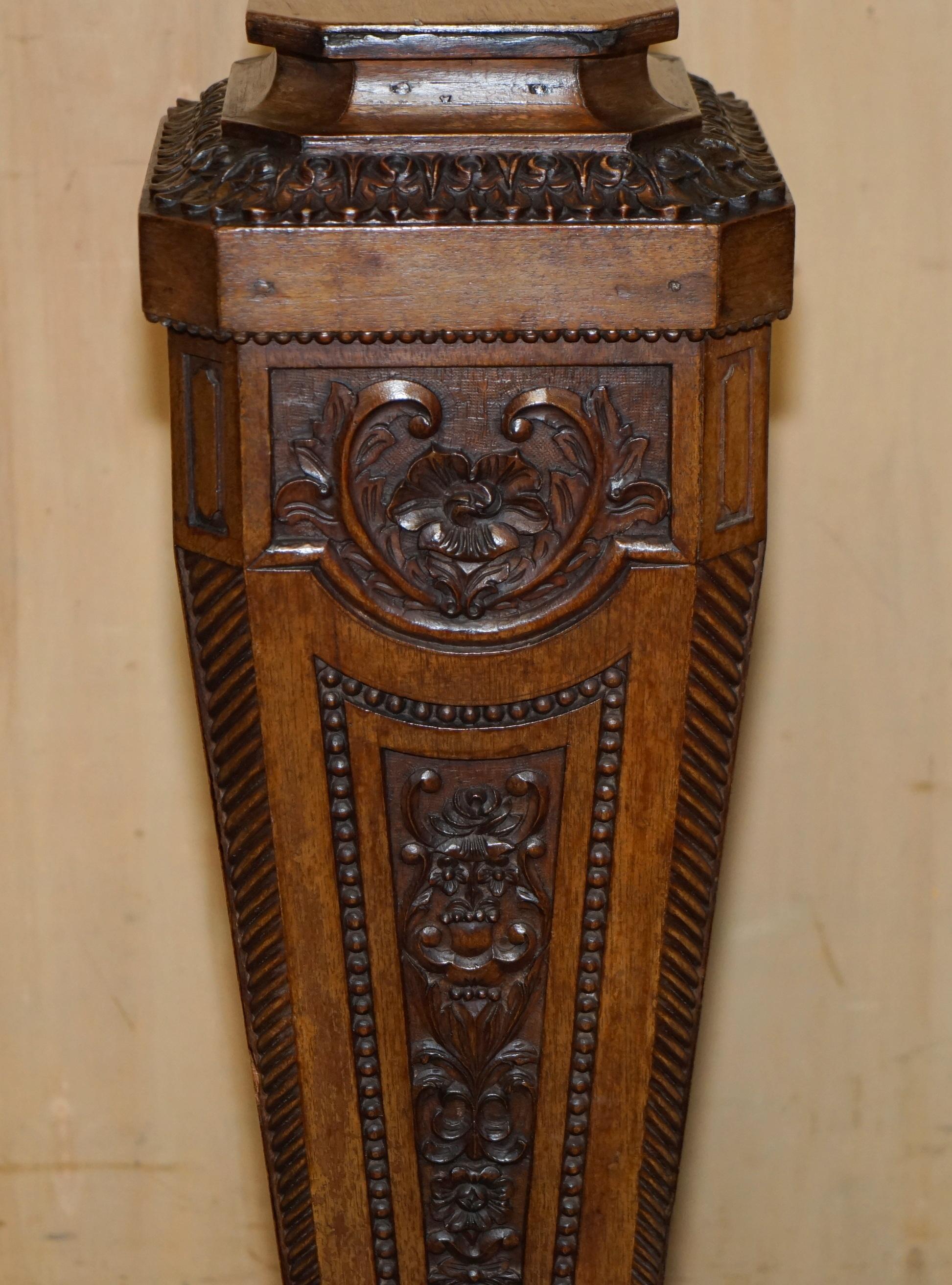 Victorian ANTIQUE ViCTORIAN CORINTHIAN PILLAR PEDESTAL STAND DISPLAYING BUSTS ANTIQUES For Sale