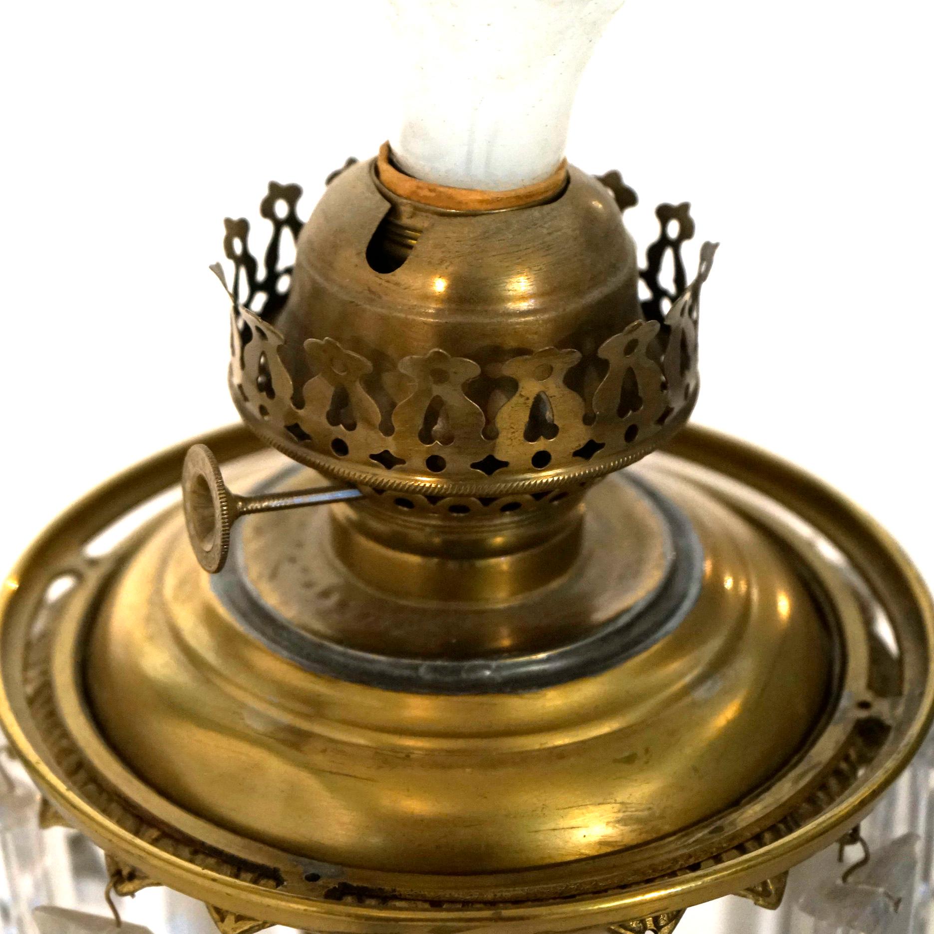 Antique Victorian Cornelius School Brass & Marble Solar Astral Lamp, c1840 3