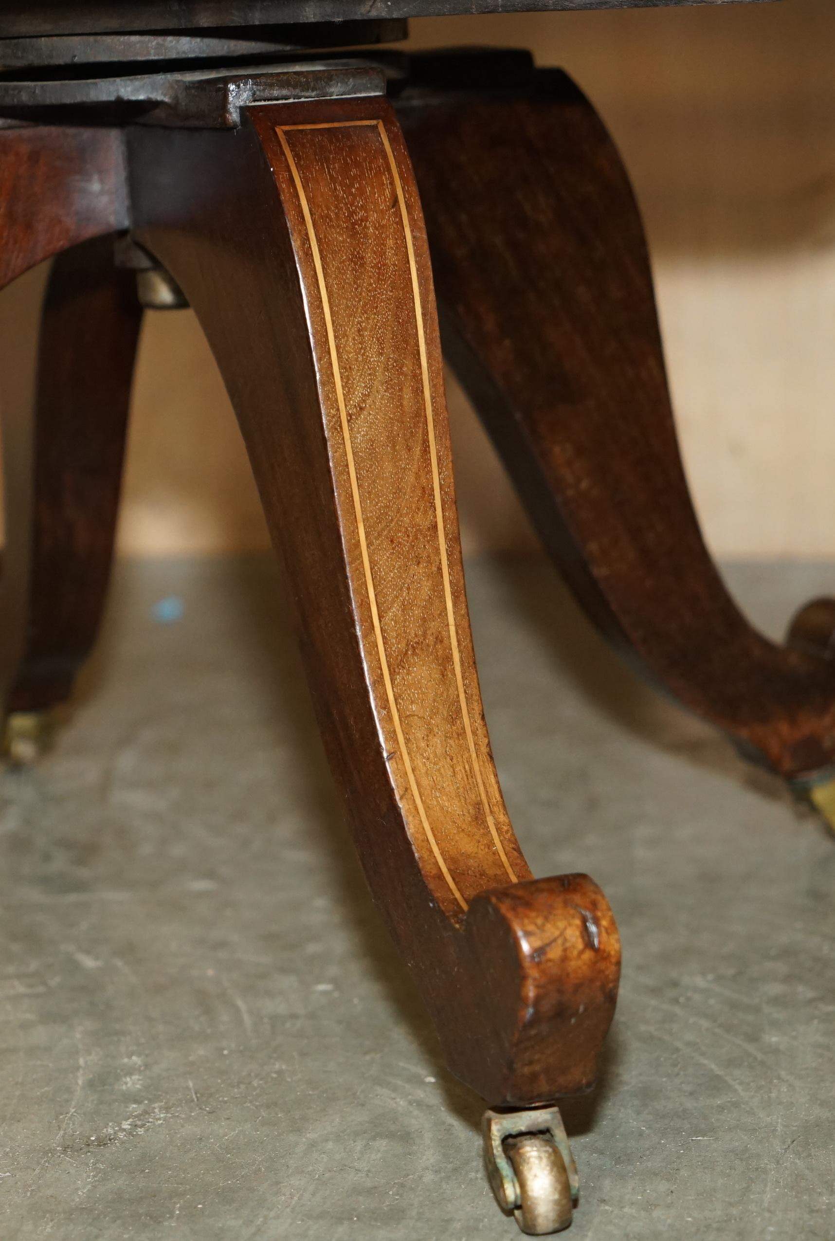 ANTIQUE VICTORIAN CORNELIUS V SMITH FULLY RESTORED BROWN LEATHER CAPTAINS CHAiR For Sale 6