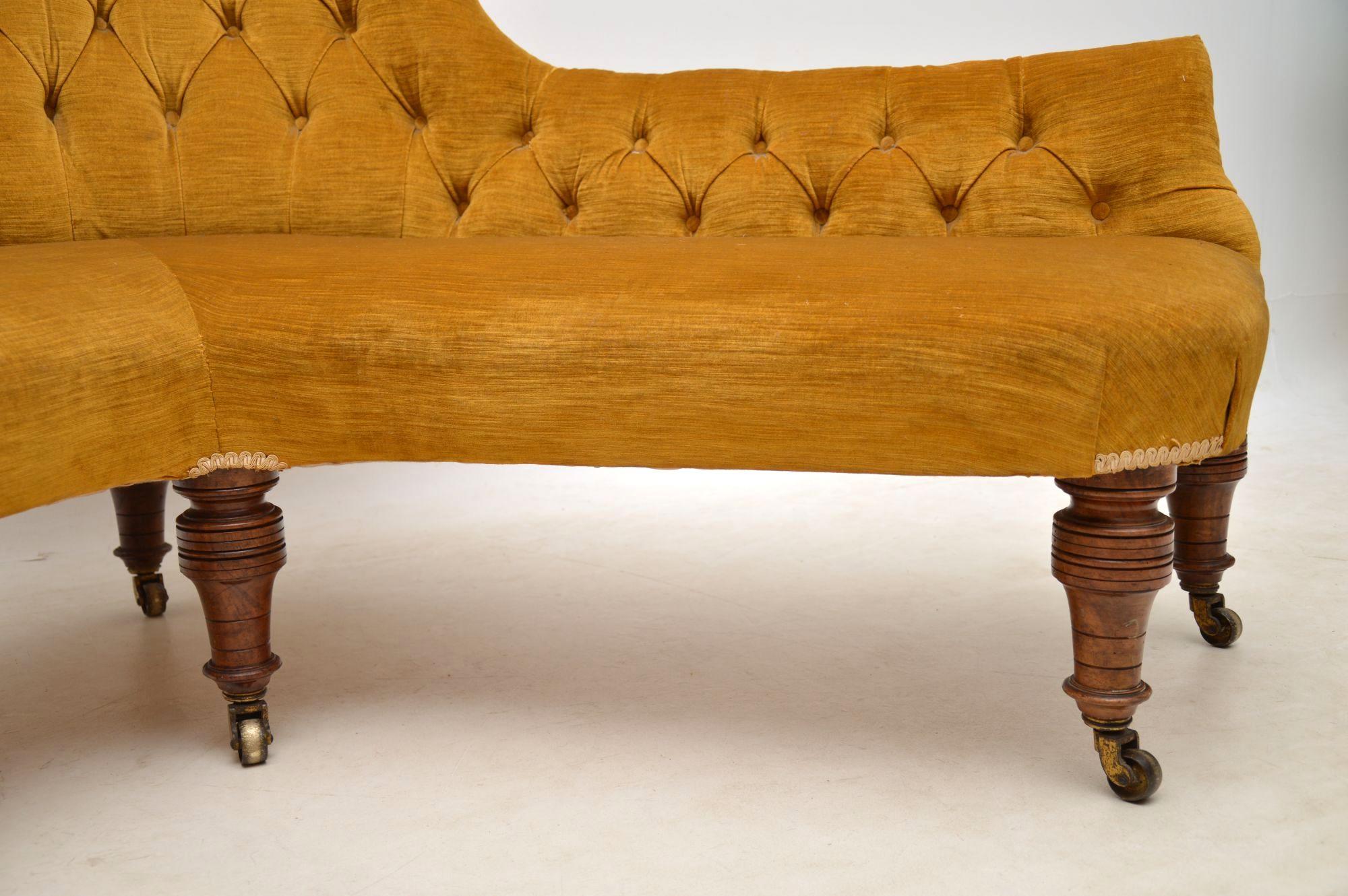 Antique Victorian Corner Sofa Chaise Longue 1