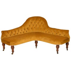 Antique Victorian Corner Sofa Chaise Longue