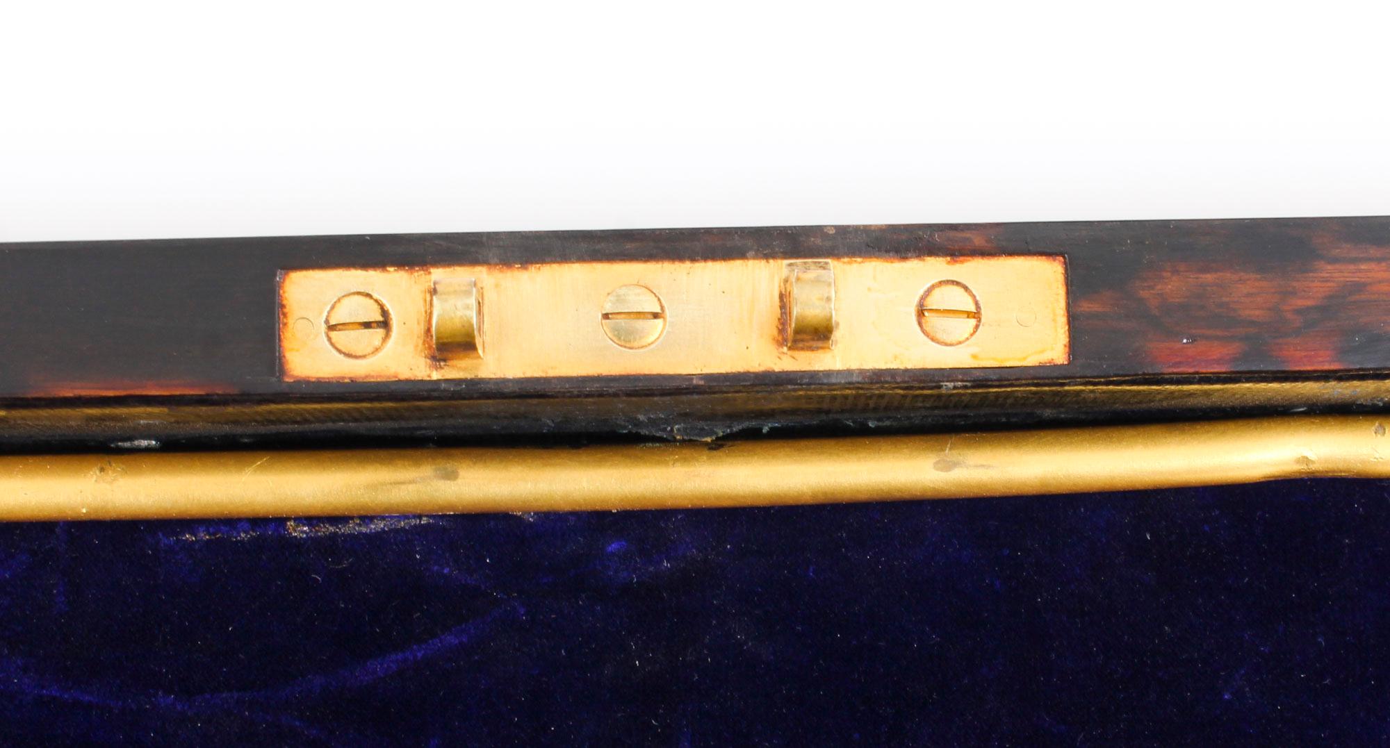 Victorian Coromandel Brass Banded Jewellery and Dressing Box, 1873, 19th Century 5