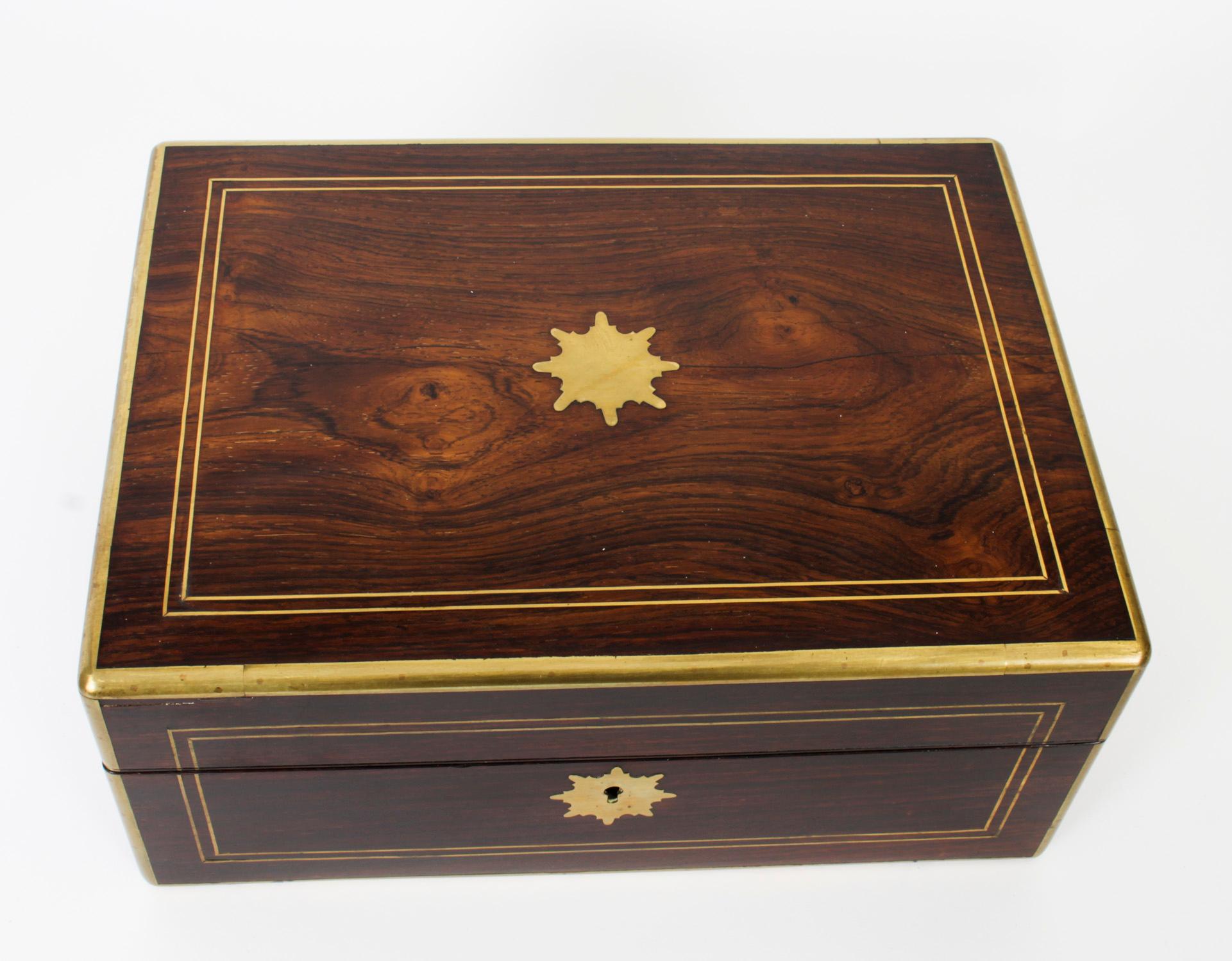 Antique Victorian Coromandel Gentleman's Vanity Case Box, 19th Century 2