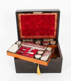 Antique Victorian Coromandel Lady's Vanity Case, 19th Century