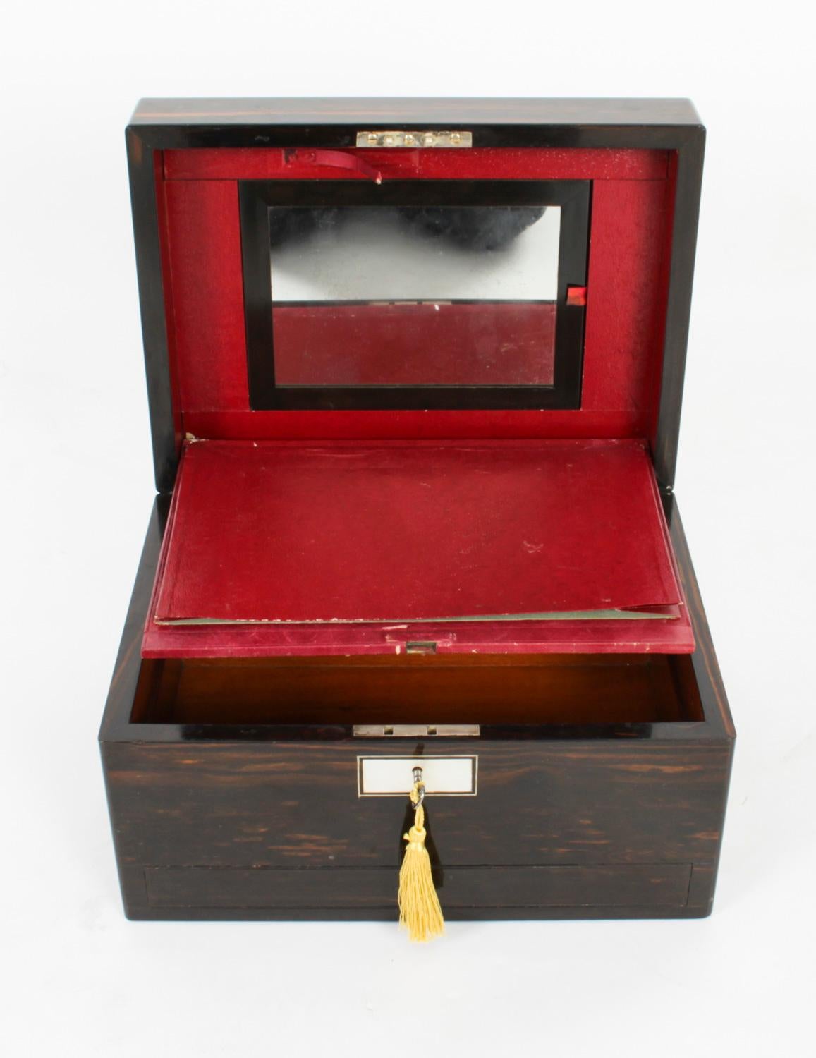 Antique Victorian Coromandel Lady's Vanity Case, 19th Century 1