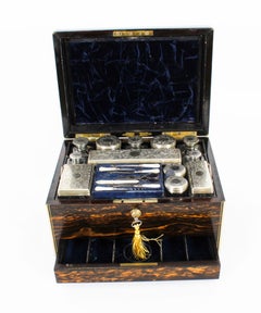 Antique Victorian Coromandel Travelling Vanity Case by Mappin Brothers 19th C