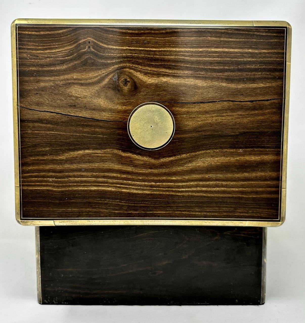Antiquité Victorienne Coromandel Wooden Lady's Gentlemans Vanity Jewelry Casket Box  en vente 4