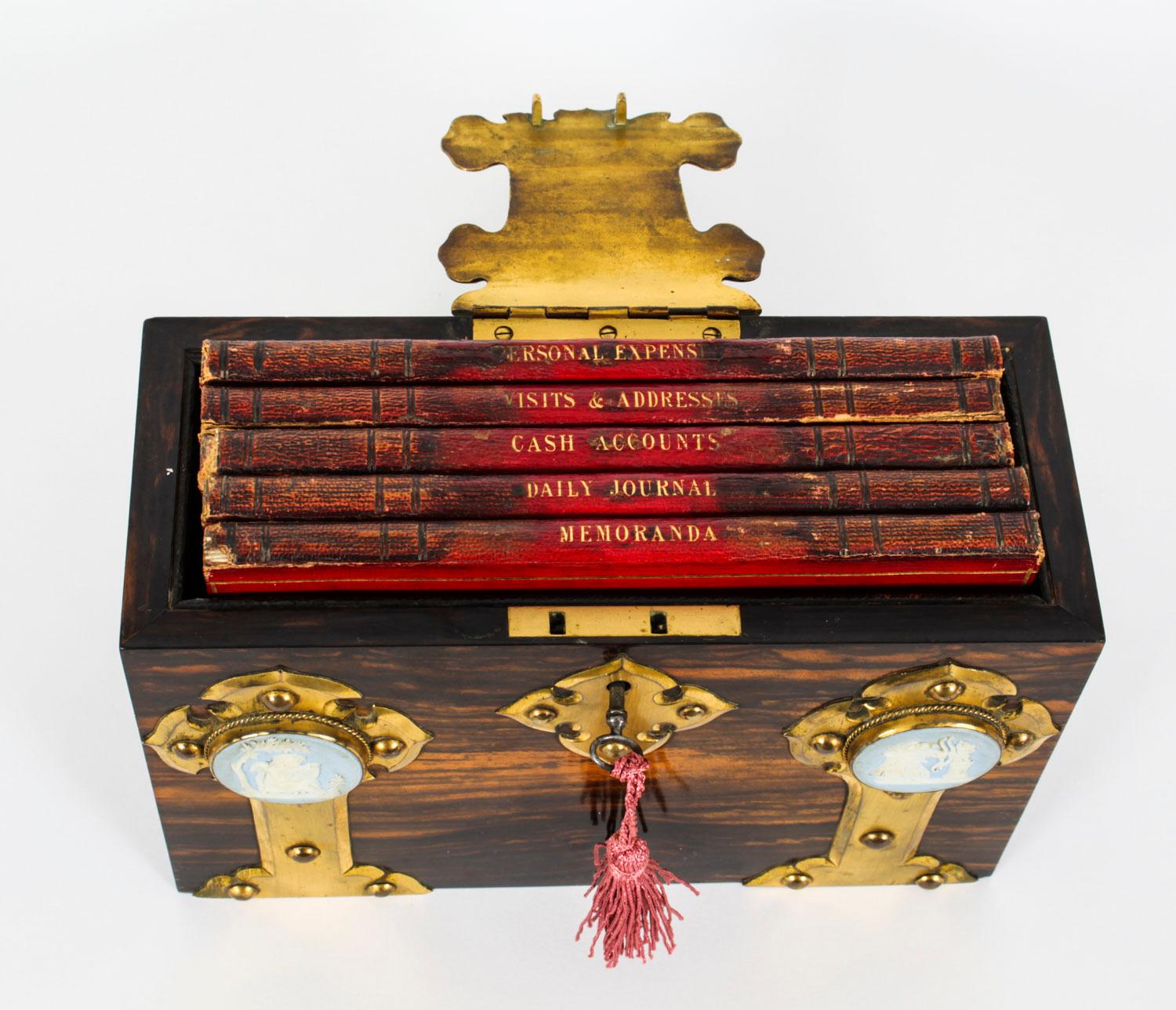Antique Victorian Coromandel Writing Personal Book Holder, 19th C In Good Condition In London, GB