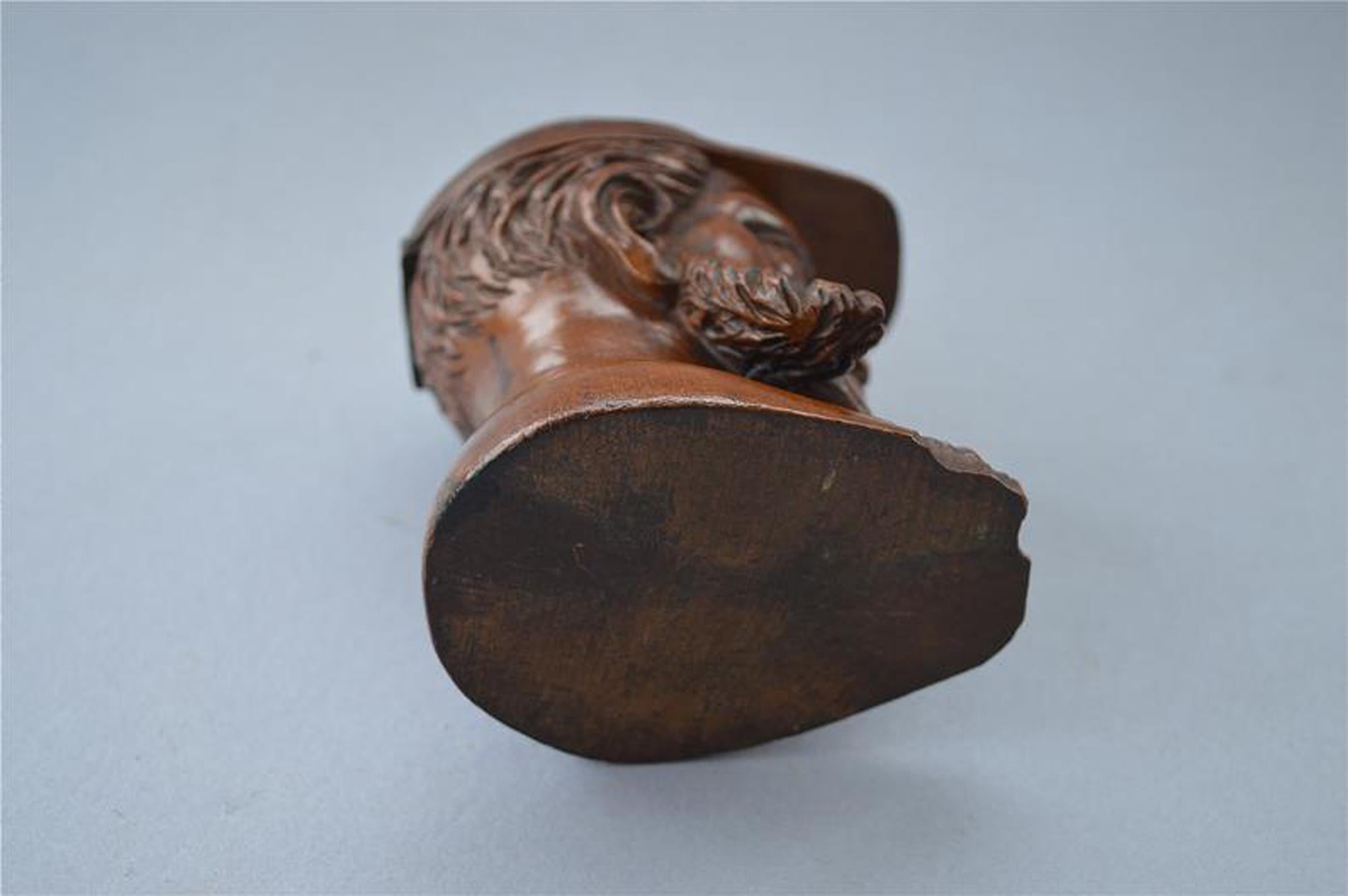 Hand-Carved Antique Victorian Cricket Sculpture Inkwell For Sale