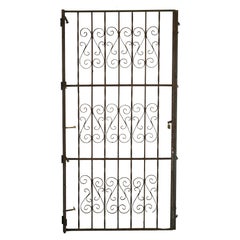 Antique Victorian Curled Wrought Iron 87 in. Gate
