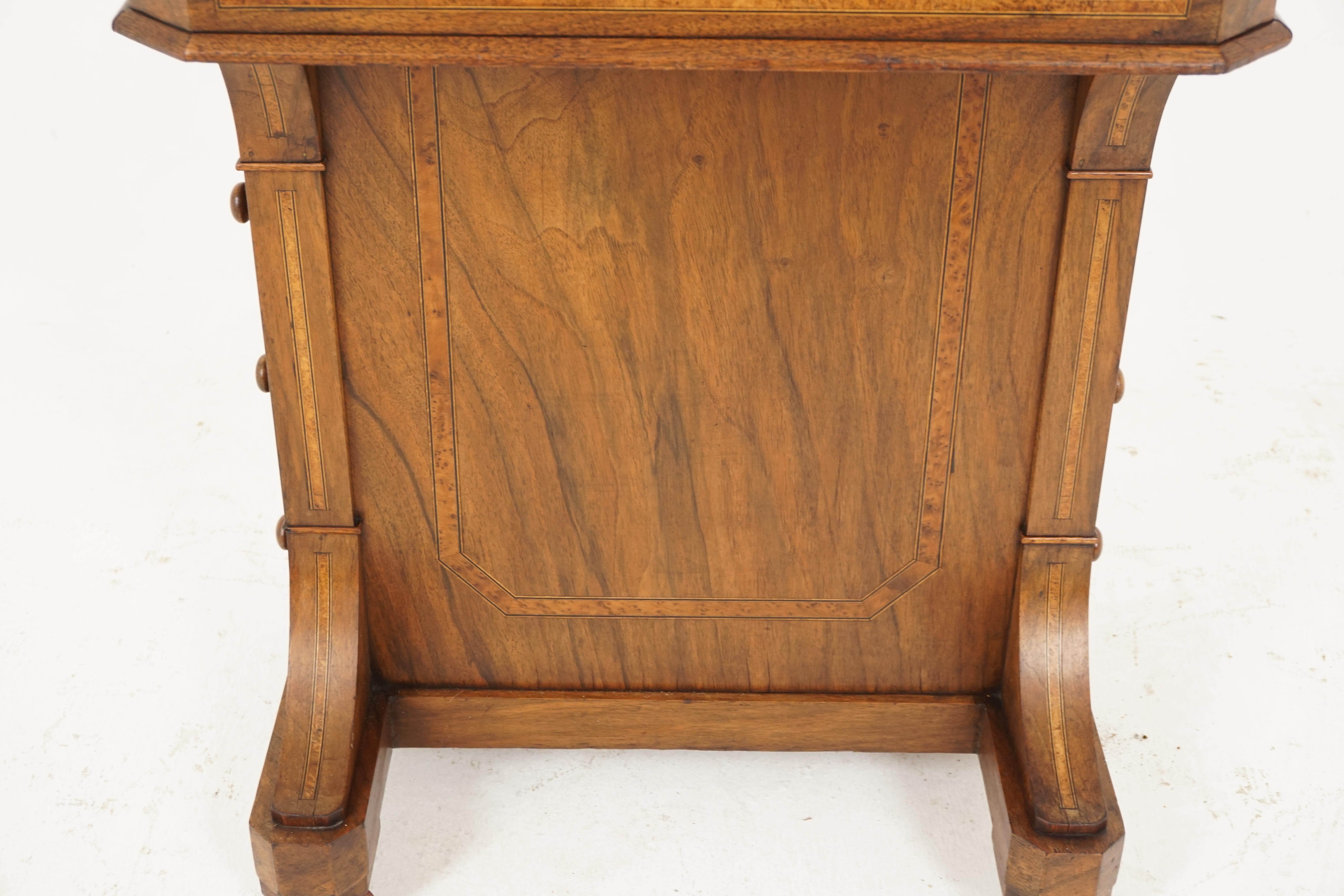 Antique Victorian Davenport Desk, Walnut Writing Desk, Scotland 1880, B2377 2