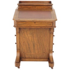 Antique Victorian Davenport Desk, Walnut Writing Desk, Scotland 1880, B2377