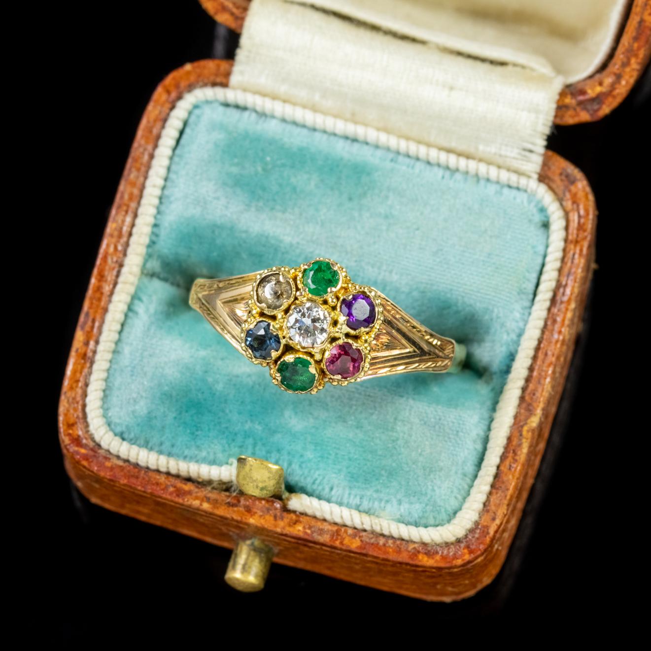 Antique Victorian Dearest Ring 15 Carat Gold, circa 1860 In Good Condition For Sale In Lancaster, Lancashire