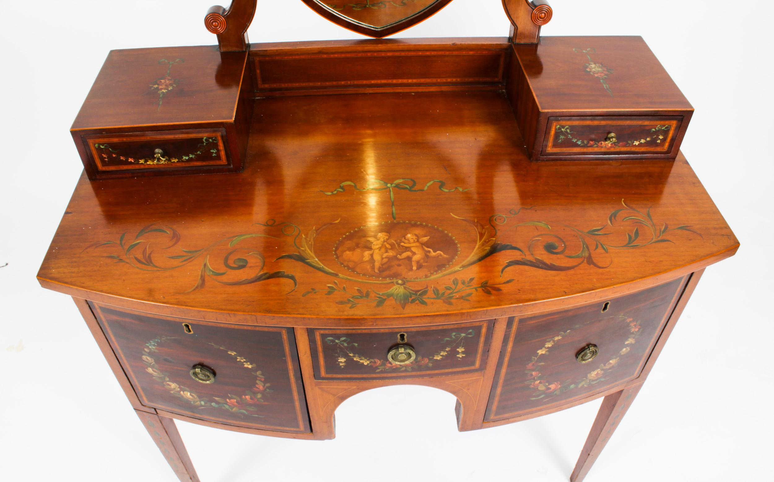 English Antique Victorian Decorative Dressing Table, 19th C