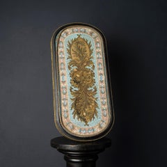 Antique Victorian Decorative Glass Beaded tea trivet / tray, C. 1880