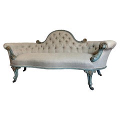 Antique canapé de salon décoratif victorien:: vers les années 1850
