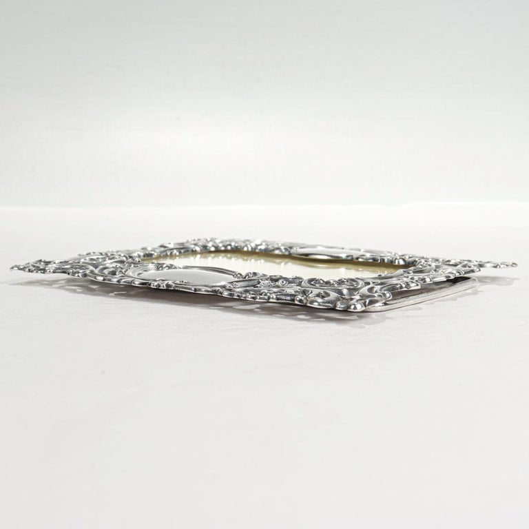 Antique Victorian Derby Quadruple Silver Plate Easel Back Photo or