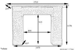 Antique Victorian Derbyshire Limestone Fireplace Surround