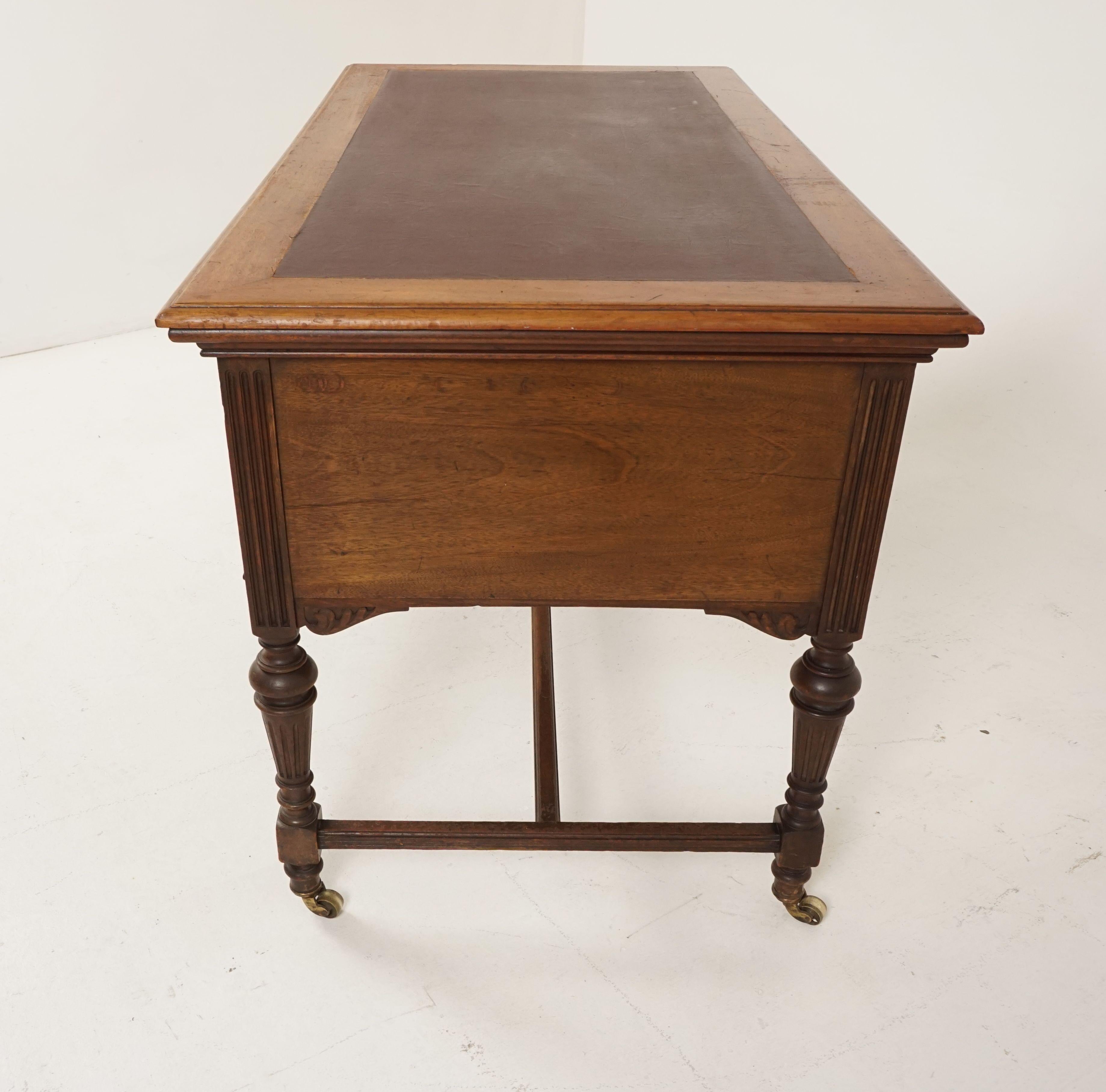 Antique Victorian Desk, Walnut Writing Desk, Scotland 1890, B1264 2