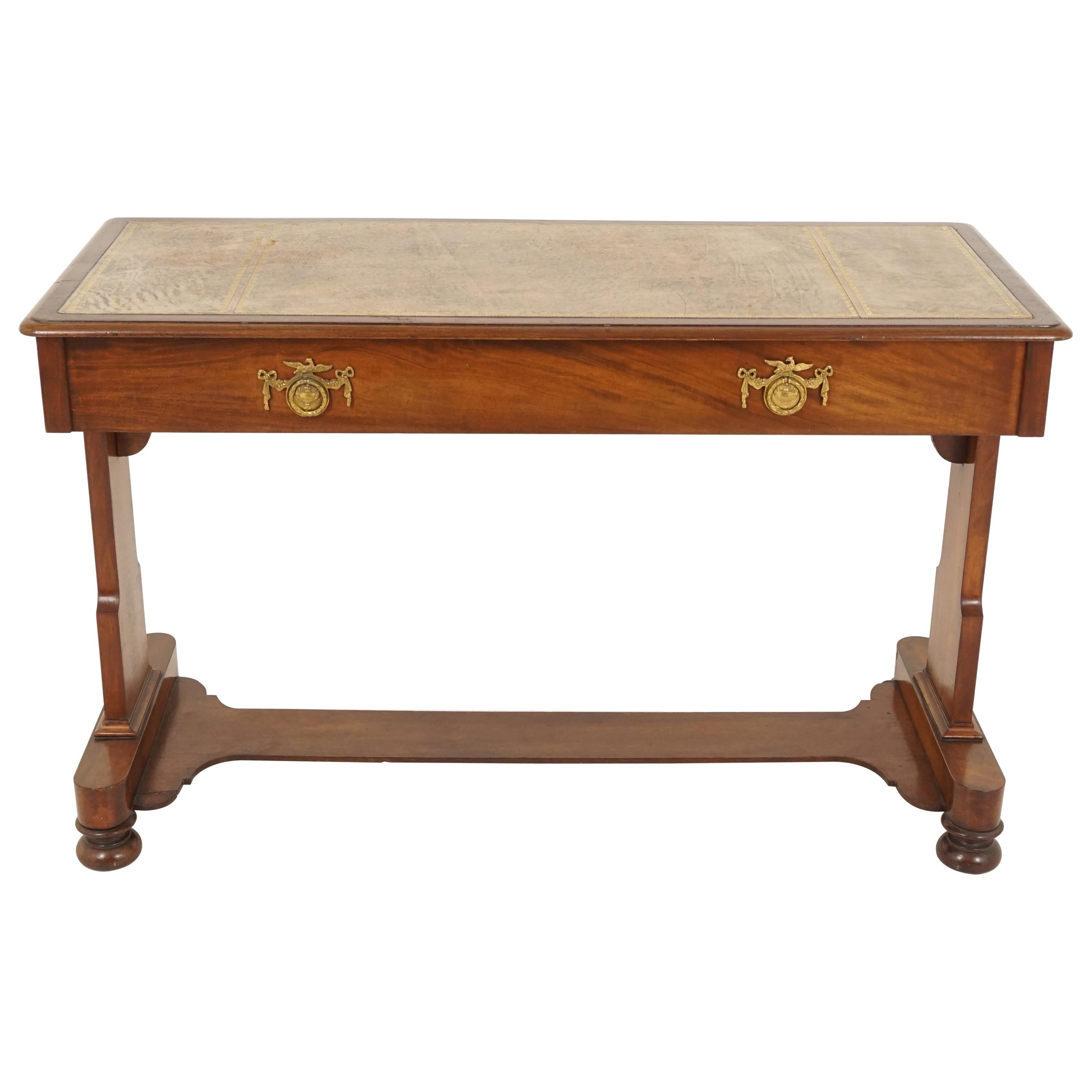 Antique Victorian Desk, Walnut Writing Table, Scotland 1830, B2487
