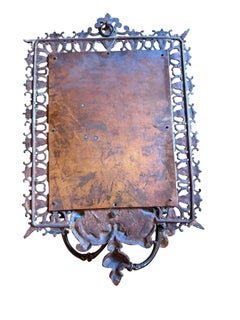 Antique Victorian Devil Fantasy Style Ornate Beveled Mirror Candle Sconces