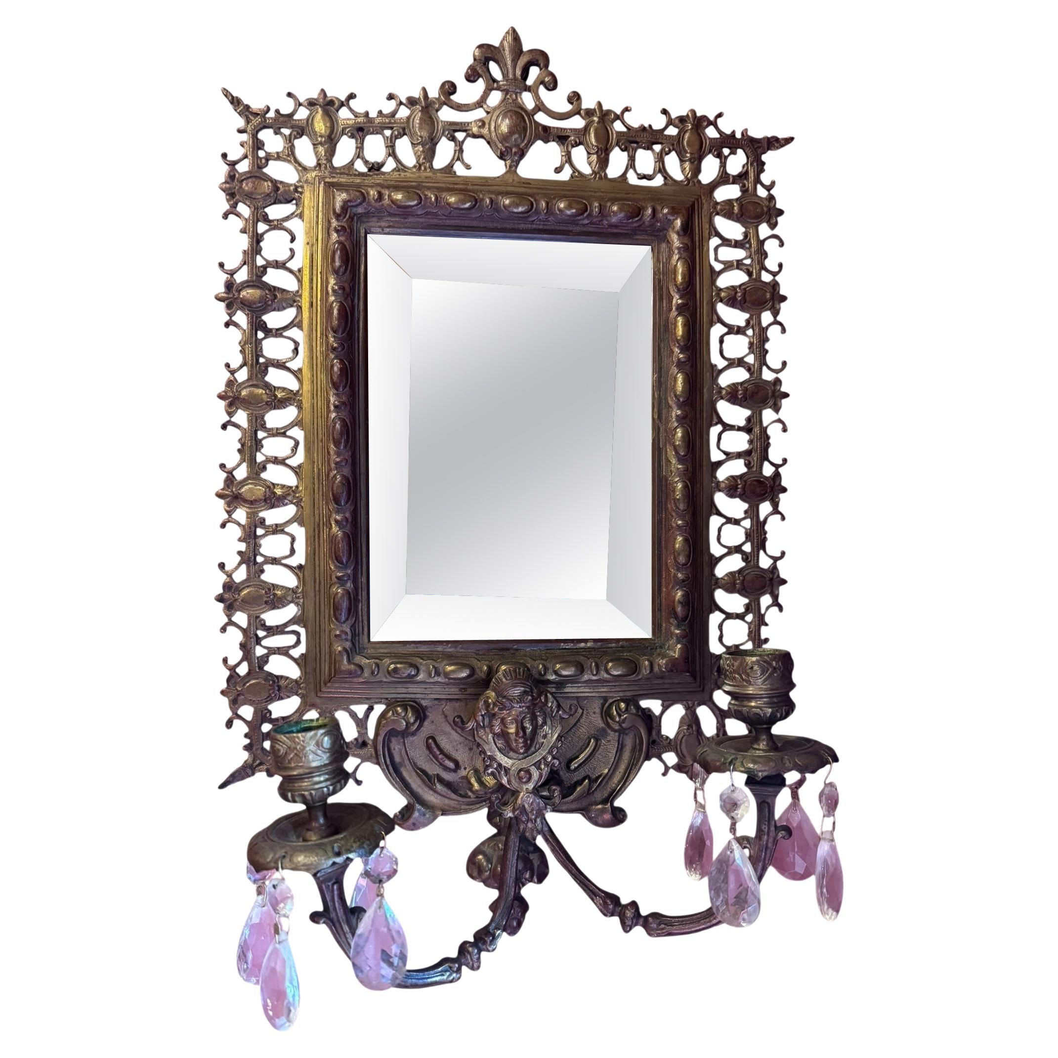 Antique Mirror ornato in stile fantasy vittoriano con specchio smussato in vendita