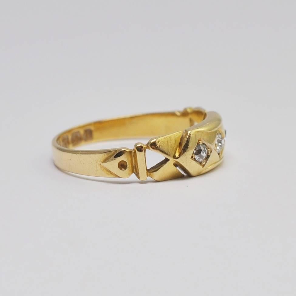 Women's Antique Victorian Diamond 18 Carat Gold Ring For Sale