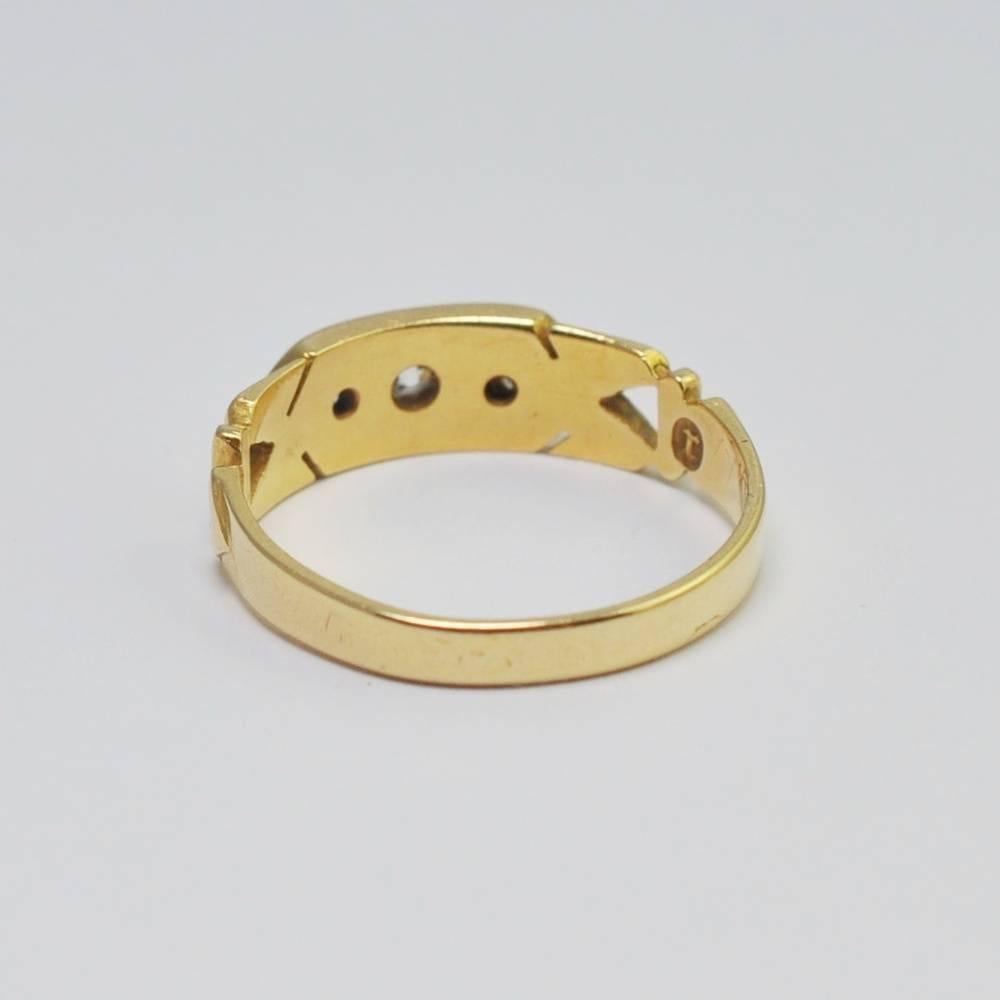 Antique Victorian Diamond 18 Carat Gold Ring For Sale 2